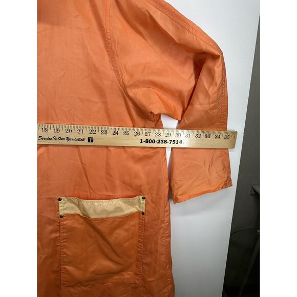 Vintage Atlantic Beach Sz 2X Gold‎ Orange Shiny Windbreaker Tiger Button Jacket - Picture 5 of 9